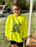 Rock N' Roll Neon Yellow Sweatshirt.